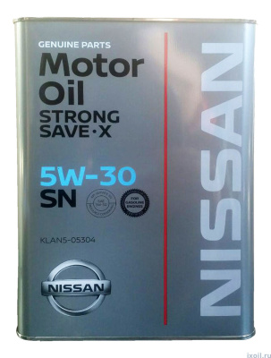 Масло NISSAN SAE 5W30 STRONG SAVE X SN (4л) металл банка